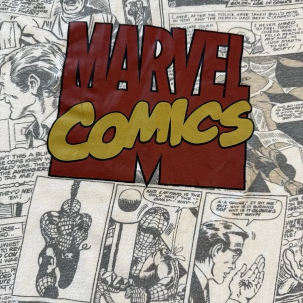 Marvel Comics Youth Size XL (16) Short Sleeve Soft Blend Graphic T Shirt Tagless